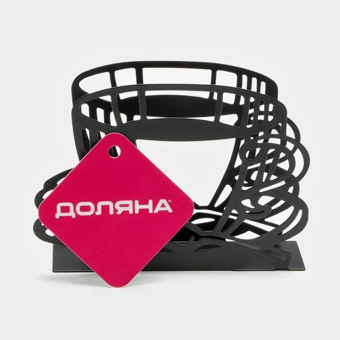 Салфетница Доляна &laquo;Кофе&raquo;, 14&times;4&times;10 см, чёрная