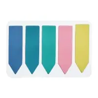 Блок-закладки с липким краем пластик Стрелки 20л х 5 цветов пастель, 12 х 43мм CALLIGRATA