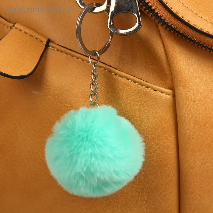 Пушистик на кольце Пушистик на кольце "Помпон " d=5 см МИКС