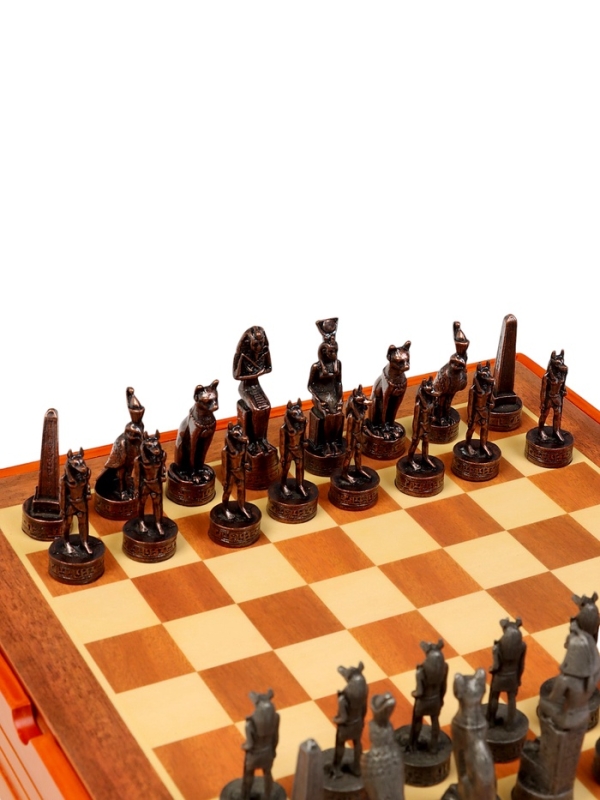 Шахматы  Шахматы "Древний Египет", настольная игра, 36 х 36 см, король h-8 см, пешка h-6 см