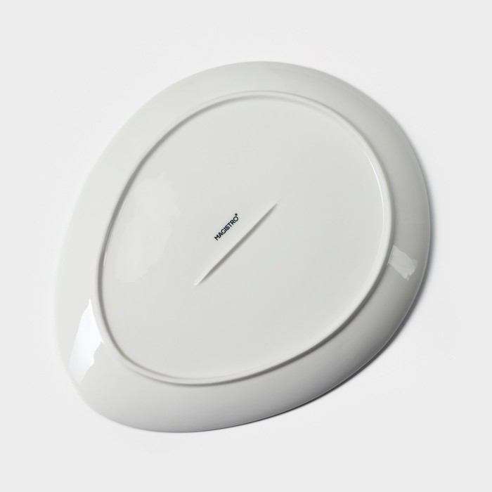 Блюдо для подачи фарфоровое Magistro «Бланш», d=28 см, цвет белый Блюдо для подачи фарфоровое Magistro «Бланш», d=28 см, цвет белый