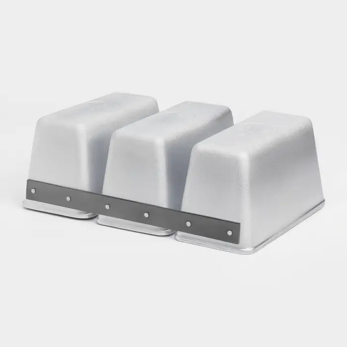 Форма для хлеба KUKMARA, 2.1 л, 22.5&times;11.5&times;12.2 см, Л-7, 3-х секционная, литой алюминий