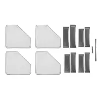 Лоток для бумаг вертикальный, металлическая сетка, 3 отделения, серый