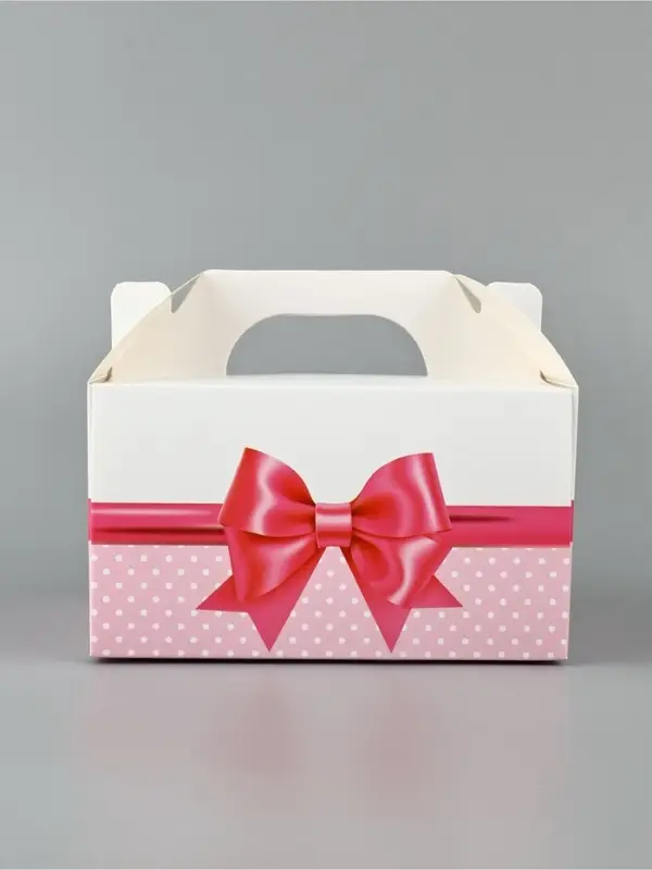 Упаковка для кондитерских изделий, под бенто - торт «Поздравляю», 14×14×8 см