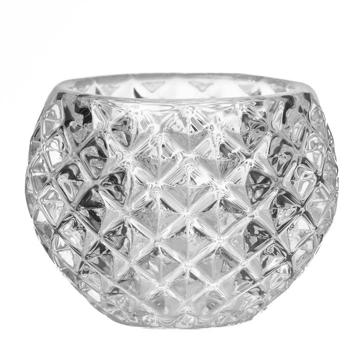 Подсвечник стекло 6 x 6 x 6 см "Кристаллы"