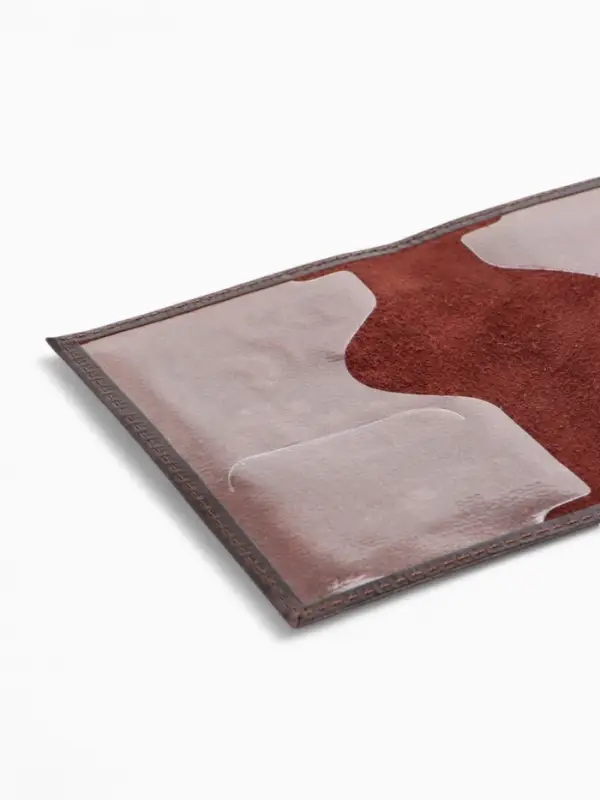 Обложка для паспорта, натуральная кожа пулл-ап, коричневая