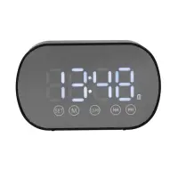 Часы-будильник электронные, колонка, USB, Bluetooth, карта памяти, чёрный