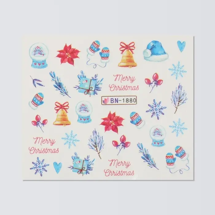 Слайдеры для ногтей «Christmas feeling», разноцветные Слайдеры для ногтей «Christmas feeling», разноцветные