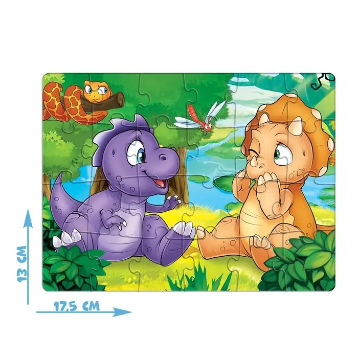 Пазл «Весёлые динозаврики», 24 элемента Пазл «Весёлые динозаврики», 24 элемента