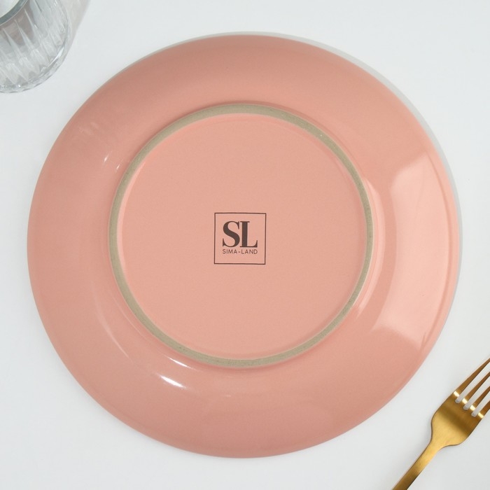 Тарелка керамическая «Зайка», 25.5 см, цвет медный Тарелка керамическая «Зайка», 25.5 см, цвет медный