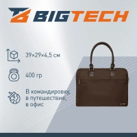 Сумка для ноутбука BigTech Bright 15.6 LB-BT-01BR, коричневый