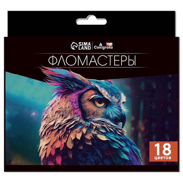 Фломастеры 18 цветов, TOP Calligrata, в картонной коробке Фломастеры 18 цветов, TOP Calligrata, в картонной коробке