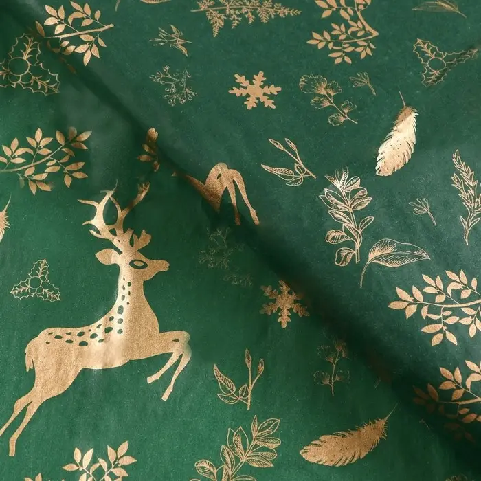 Бумага упаковочная тишью, новогодняя упаковка «Зимнее настроение»,50×66 см