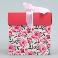 Коробка подарочная складная, упаковка, &laquo;С 8 марта&raquo;, 10&times;10&times;10 см