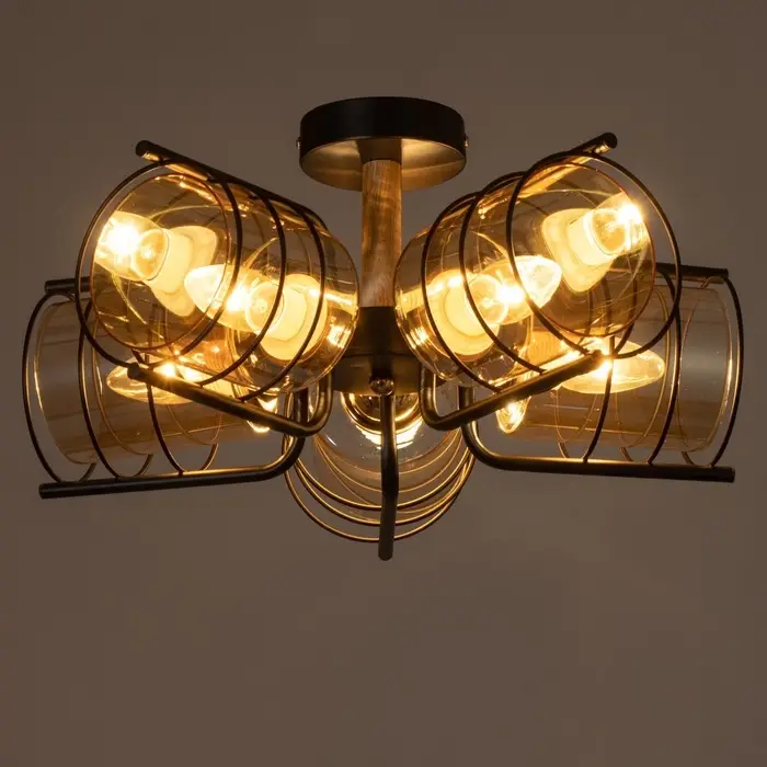 Светильник потолочный BayerLux &laquo;Моана&raquo;, Е27, 5&times;40 Вт, 43&times;14&times;21 см, чёрный