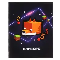 Предметная тетрадь по алгебре Calligrata &laquo;Пиксели&raquo;, 36 листов, в клетку, со справочным материалом, обложка из мелованного картона