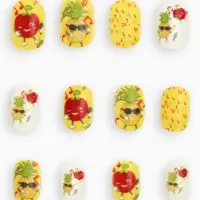 Детские накладные ногти &laquo;Ананас в теме&raquo;, 12 шт.