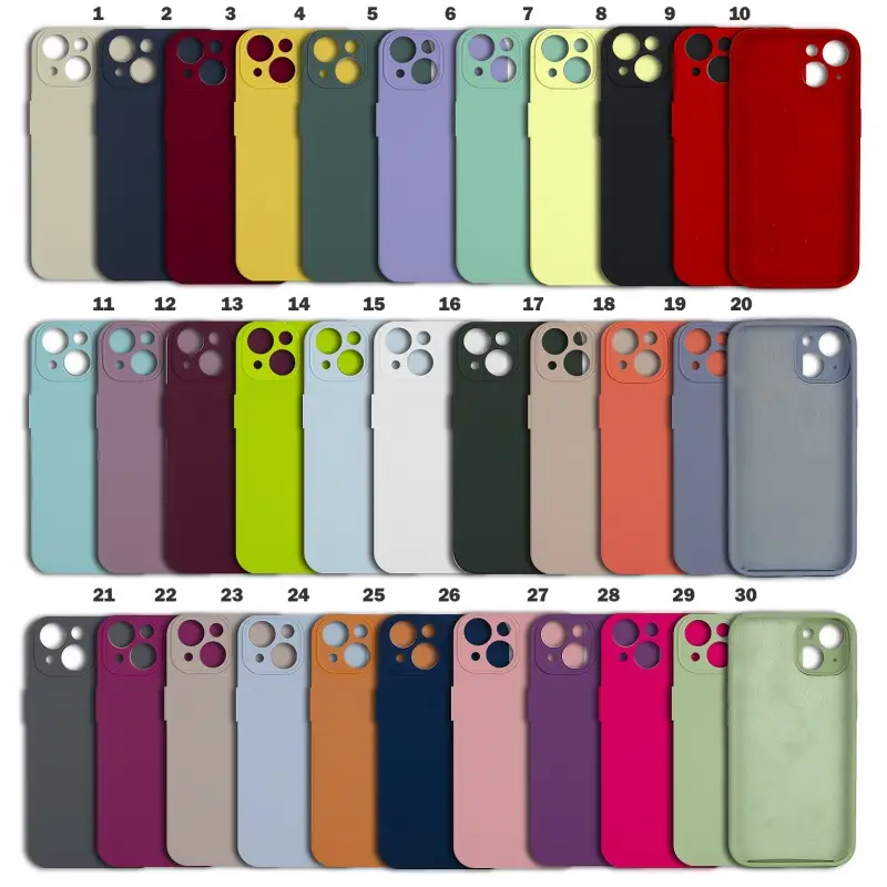 Чехол для iPhone 13 Silicone Сase APL WS (закрытый низ+камера) без лого