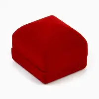 Футляр бархатный под 2 кольца &laquo;Традиции&raquo;, 5&times;4.5&times;3 см, цвет красный