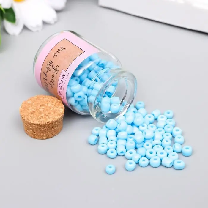 Бисер круглый 6/0 в бутылочке  Бисер круглый 6/0 в бутылочке "Королевский синий" 20 гр