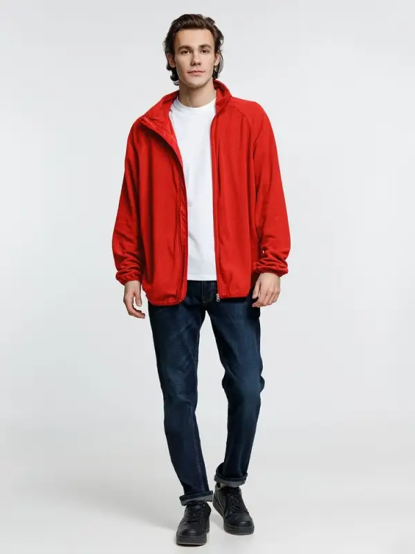 Куртка флисовая унисекс Fliska, красная, размер M/L Куртка флисовая унисекс Fliska, красная, размер M/L