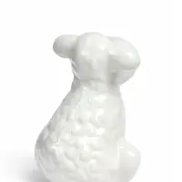 Фигурка декоративная &laquo;Белый барашек&raquo;, керамика, 7.4&times;6.6&times;8.6 см