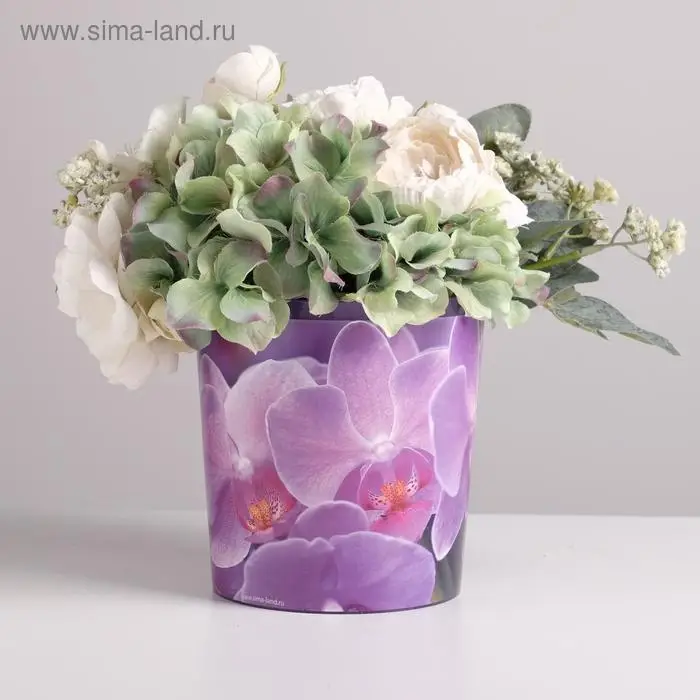 Кашпо для цветов «Орхидея», 1,6 л, 14 х 14 см Кашпо для цветов «Орхидея», 1,6 л, 14 х 14 см