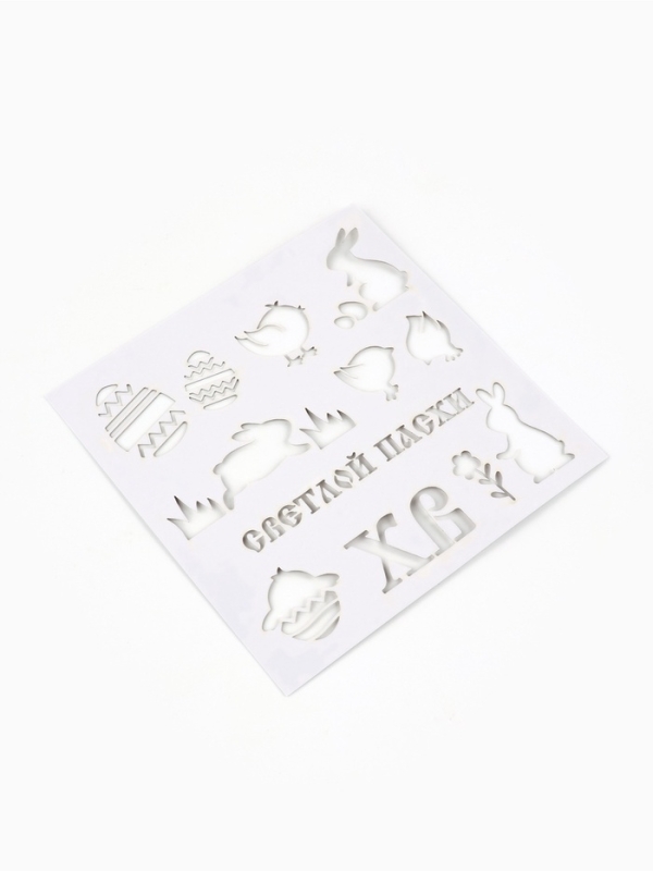 Трафарет для украшения пасхальной выпечки в наборе с топперами «Нежность»