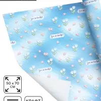 Бумага упаковочная крафт &laquo;Ты прекрасна&raquo;, 50&times;70 см