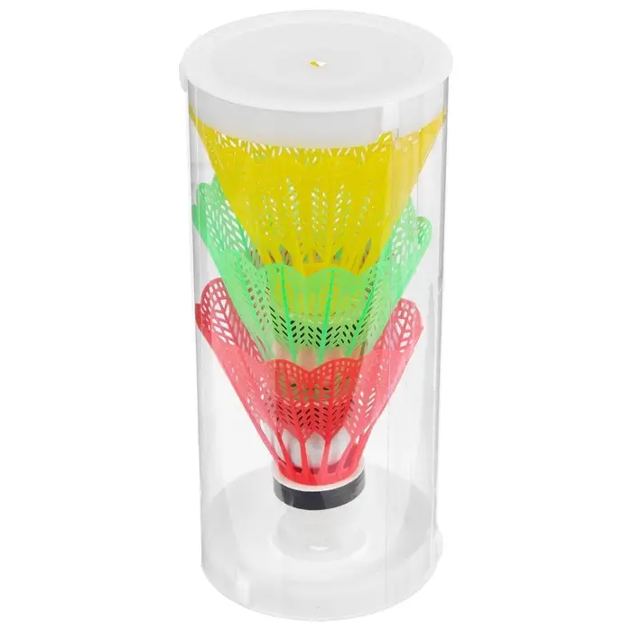 Набор воланов для бадминтона, 3 шт., пластик, в тубе, МИКС