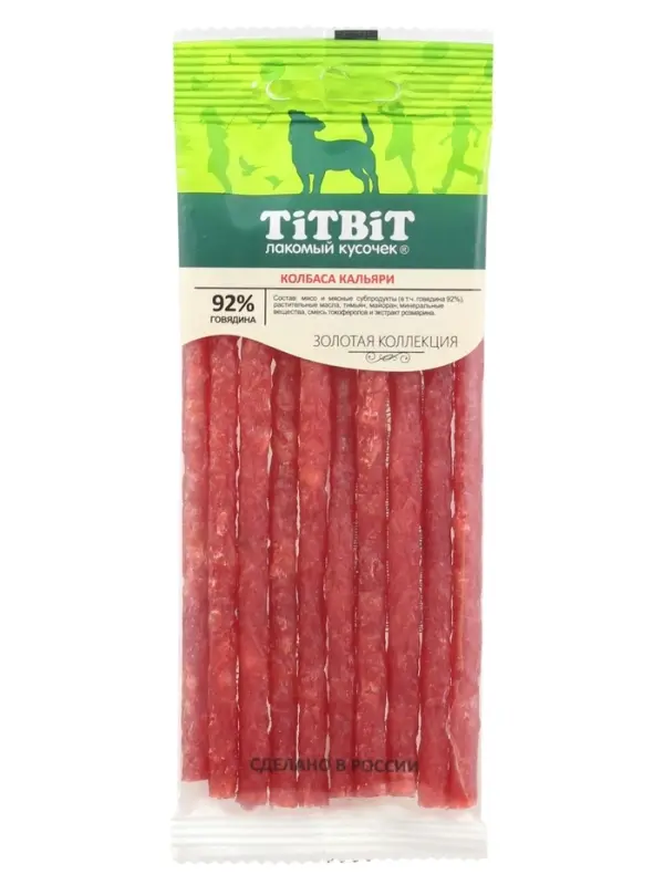 Колбаски Кальяри TitBit &laquo;Золотая коллекция&raquo; для собак, 50 г
