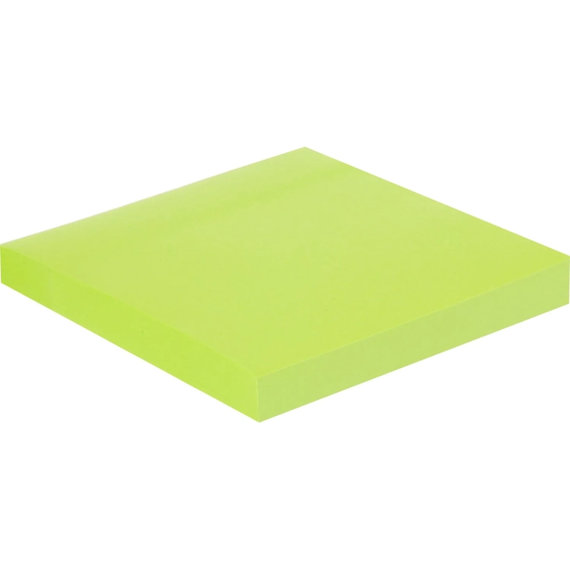 Стикеры с клеев. краем 76х76, неон, зеленый  100л