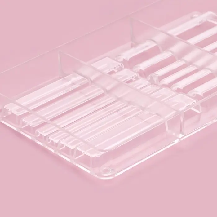 Форма для шоколада &laquo;Стикс&raquo;, 20&times;12&times;2.5 см, 12 ячеек 9&times;1.5/1/0.8 см, пластик, прозрачная