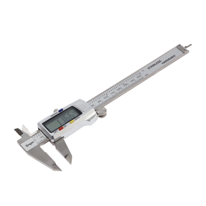 Штангенциркуль электронный ТУНДРА ПРОФИ, металлический, с глубиномером, 150 мм Штангенциркуль электронный ТУНДРА ПРОФИ, металлический, с глубиномером, 150 мм