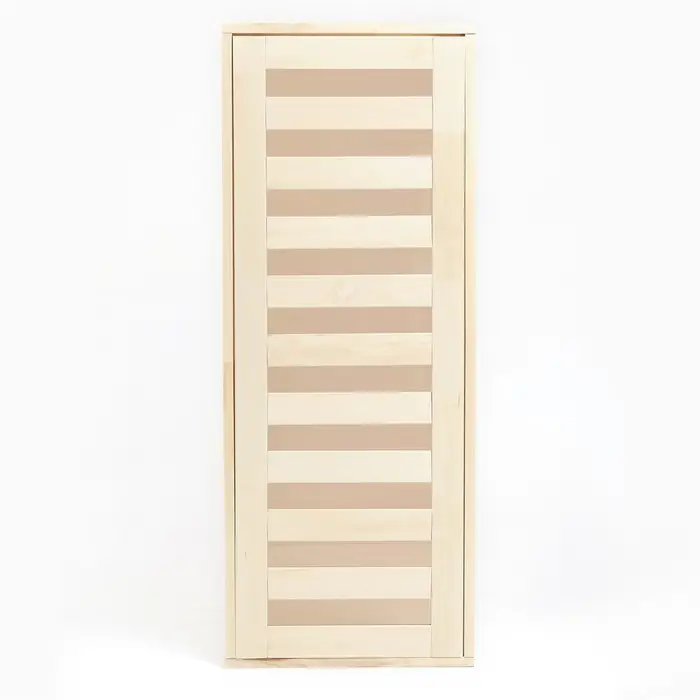 Дверь для бани и сауны &laquo;Зебра&raquo;, коробка 180&times;70 см, деревянная, со стеклом