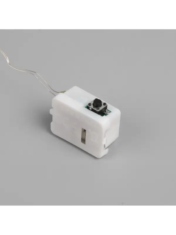 Гирлянда &laquo;Нить&raquo; 1 м роса, IP20, серебристая нить, 10 LED, 3 режима, батарейка AG13&times;3 (в комплекте), свечение тёплое белое