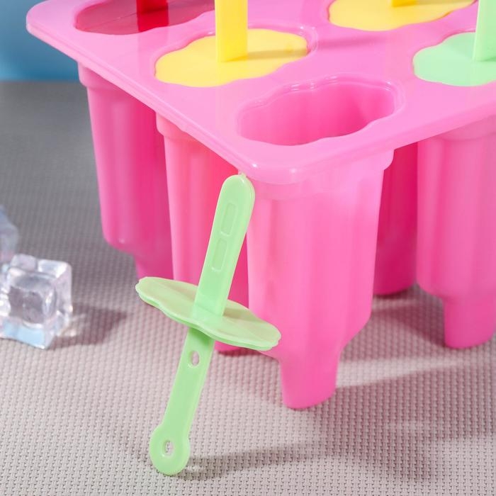 Форма для мороженого «Карусель», 6 ячеек, цвет МИКС Форма для мороженого «Карусель», 6 ячеек, цвет МИКС