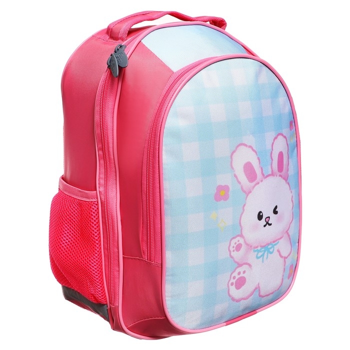 Рюкзак школьный, 37 х 27 х 16 см, эргономичная спинка, Calligrata Б  Рюкзак школьный, 37 х 27 х 16 см, эргономичная спинка, Calligrata Б "Зайка"