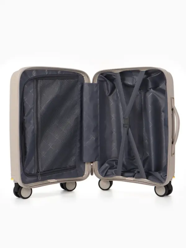 Чемодан на съёмных колёсах, 18", кодовый замок, 33&times;16&times;49 см, светло-бежевый