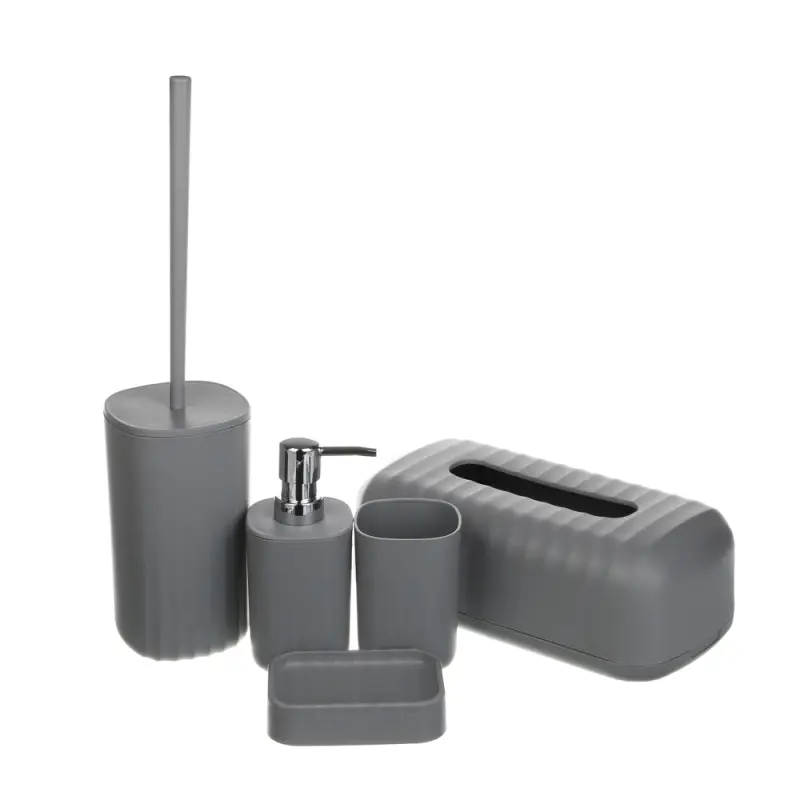 Ёрш для унитаза тм VETTA Сидней, пластик, PP, серый, 9,5x39,5см