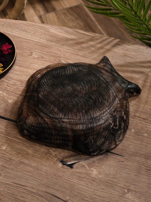 Тарелка Тарелка "Рыба" дерево Джати, 28х26х5 см, цв. тёмно-коричневый