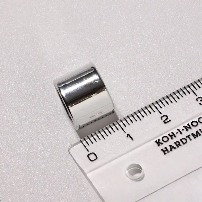 Замок-концевик магнитный, L=20 мм, d (внутренний)=12 мм, (набор 2 шт.), цвет серебро
