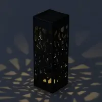 Садовый светильник &laquo;Ажурный&raquo;, уличный, на солнечной батарее, 6&times;29&times;6 см, 1 LED, свечение тёплое белое