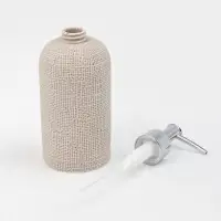 Набор для ванной "Плетение" 2 предмета (дозатор для мыла, стакан), цвет бежевый