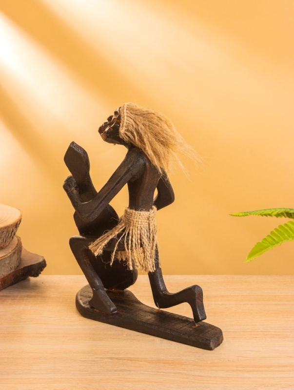 Сувенир Сувенир "Абориген музыкант" дерево, 22х13х23 см