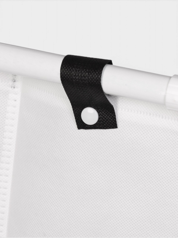 Корзина для белья складная 28х39х95 см, цвет черный, белый Корзина для белья складная 28х39х95 см, цвет черный, белый