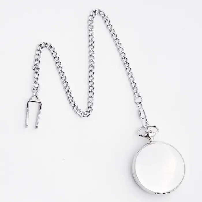 Часы карманные &laquo;Классика&raquo;, кварцевые, длина цепочки 40 см, циферблат d=4.5 см, под гравировку