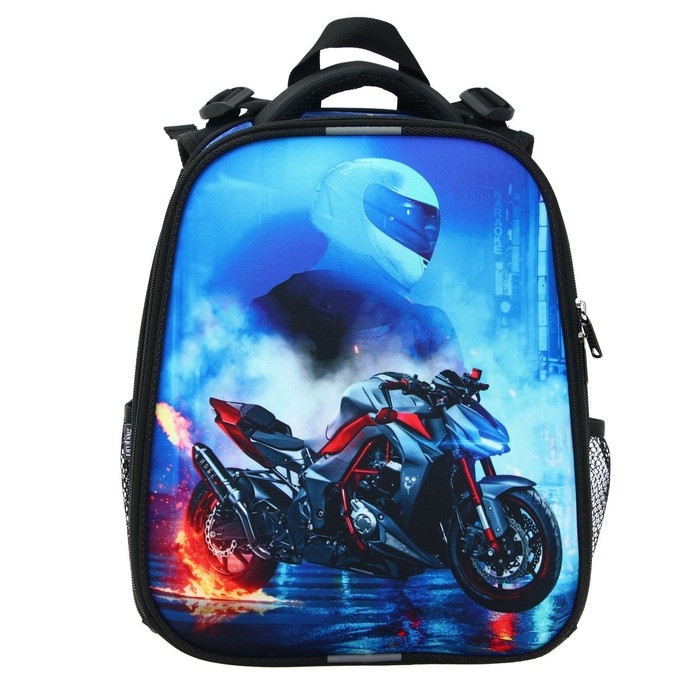 Рюкзак каркасный 38 х 30 х 16 см, эргономичная спинка, Calligrata Probag Рюкзак каркасный 38 х 30 х 16 см, эргономичная спинка, Calligrata Probag "Мото" (школьный, с ситемой роста)