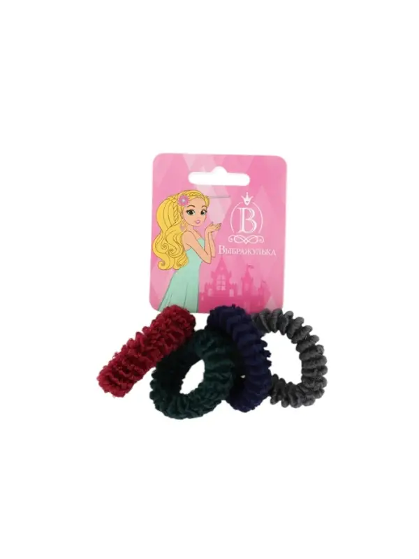Резинки для волос &laquo;Махрушка спорт&raquo;, набор 4 шт., классика, 3.5 см, МИКС