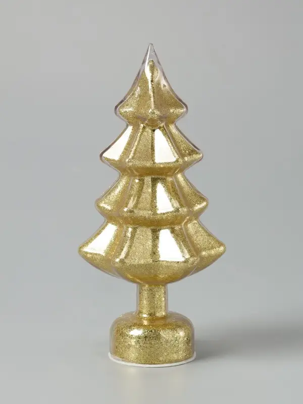 Фигура светодиодная  Фигура светодиодная "Елочка золотистая", 1 LED, 25 см, от бат. AAAx3, Т/БЕЛЫЙ
